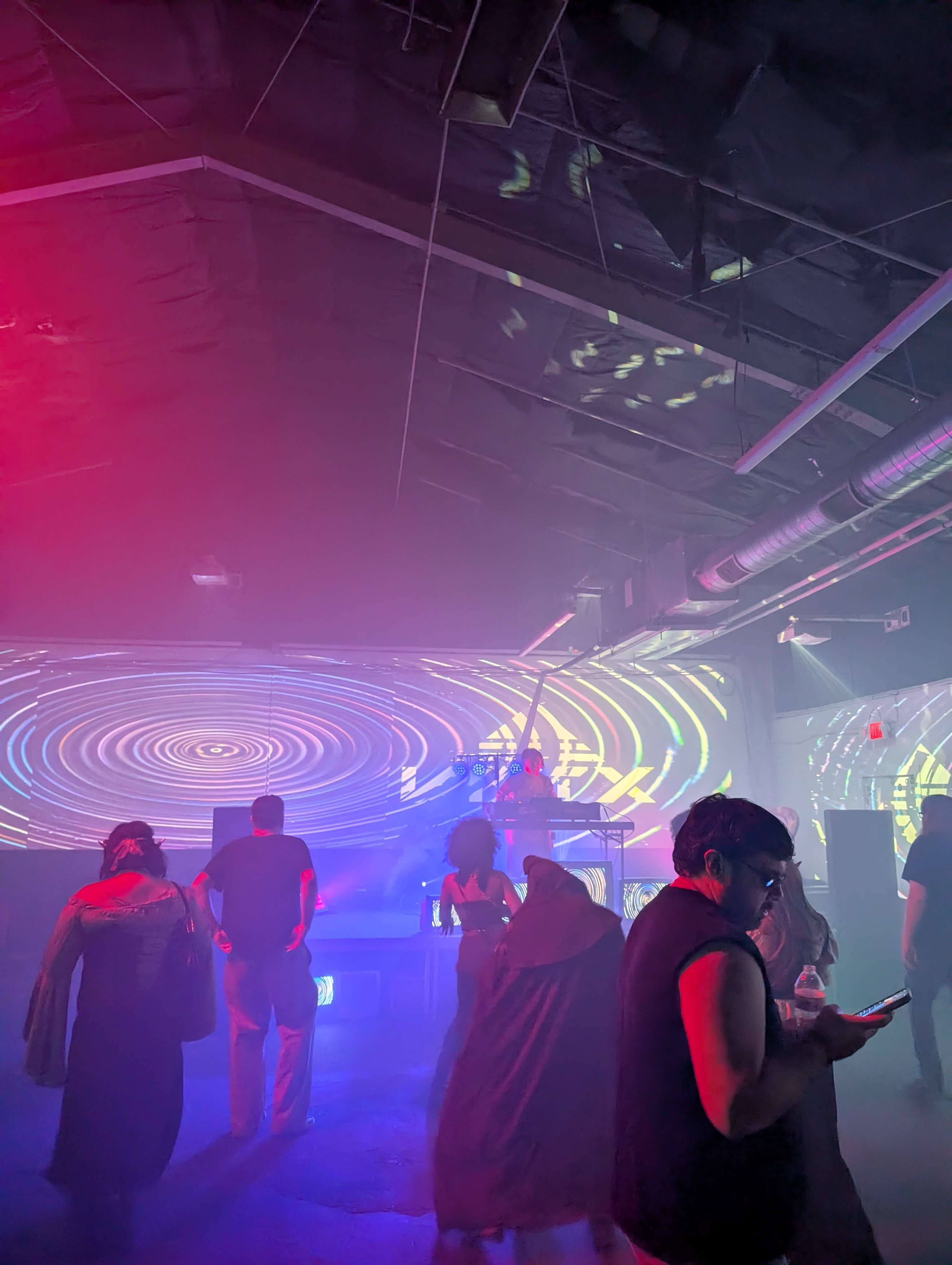Warehouse event with crowd